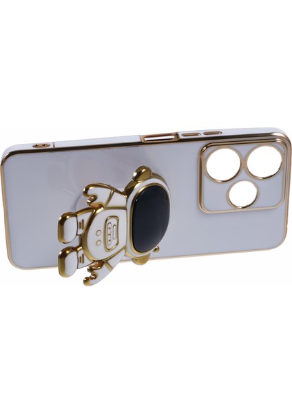 Xiaomi Redmi 13 5g/13 4g Kılıf Elektroliz Tpu Telefon Kapağı Sevimli Astronot Kickstand-Beyaz (Yurt Dışından) indirimleri