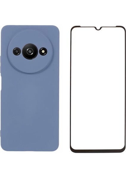 Wanlonfeng Rb2 Serisi Xiaomi Redmi A3 Kılıf Ekran Filmi Tpu Telefon Kapağı-Lavanta Gri (Yurt Dışından)
