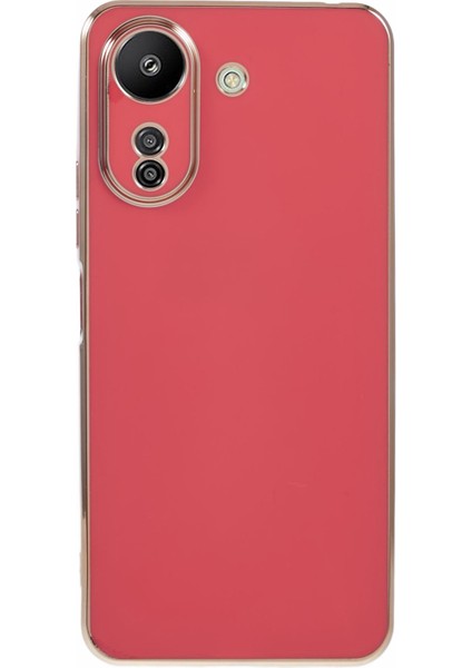 Xiaomi Redmi Için 13C 4g Kılıf 6d Galvanik Tpu Yumuşak Arka Kapak-Kırmızı (Yurt Dışından)