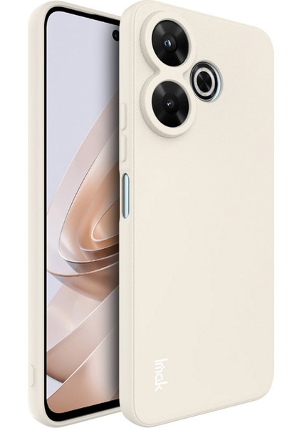 Imak Uc-4 Serisi Xiaomi Redmi 13 5g/13 4g Ince Kılıf Düz Kenar Yumuşak Tpu Telefon Kapağı-Beyaz (Yurt Dışından)