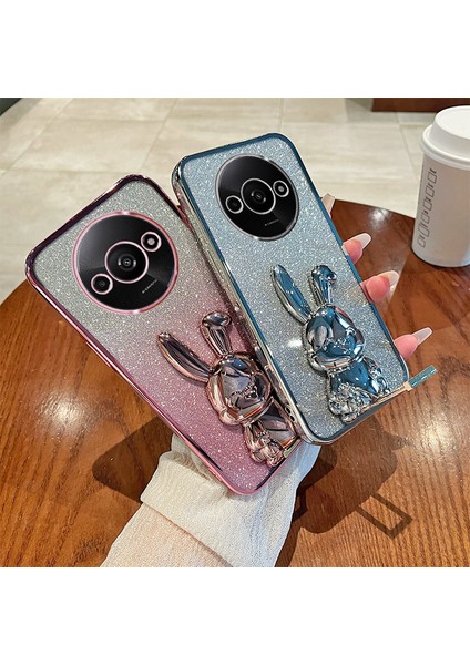 Xiaomi Redmi A3 Kılıfı Braketli Karikatür Tavşan Pc+Tpu Telefon Kapağı-Pembe (Yurt Dışından) fırsatları