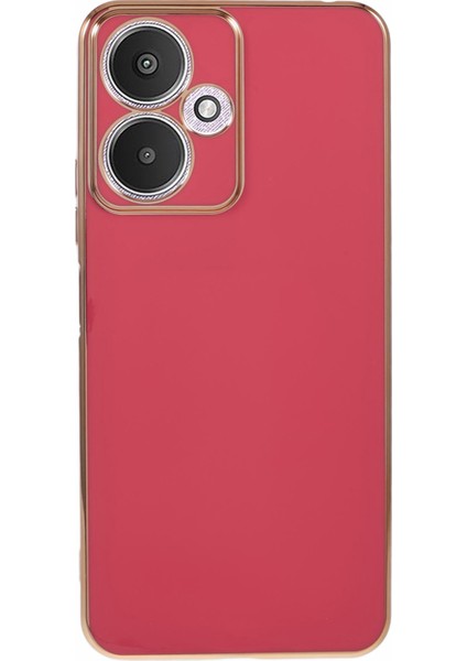Xiaomi Redmi Için 13C 5g Kılıf Tpu Yumuşak Telefon Kapağı 6d Galvanik-Kırmızı (Yurt Dışından)