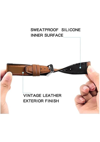 Fosil FS5465 Taba Rengi Hakiki Deri Silikon Kaplama Saat Kordonu Kayışı 46MM modelleri