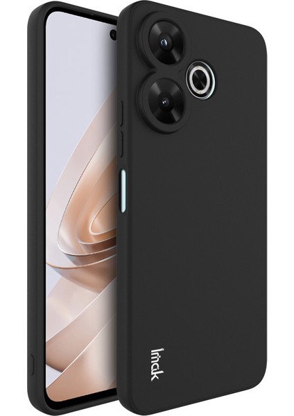 Imak Uc-4 Serisi Xiaomi Redmi 13 5g/13 4g Ince Kılıf Düz Kenar Yumuşak Tpu Telefon Kapağı-Siyah (Yurt Dışından)