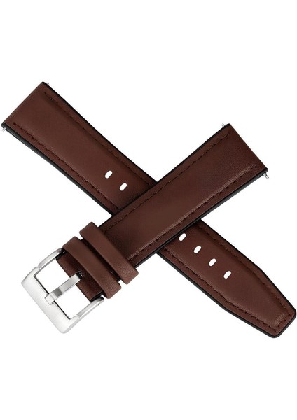 Fossil ME3105 Kahverengi Hakiki Deri Silikon Kaplama Saat Kordonu Kayışı 46MM