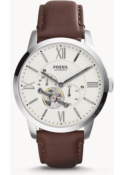 Fossil ME1123 Kahverengi Hakiki Deri Silikon Kaplama Saat Kordonu Kayışı 46MM indirimleri