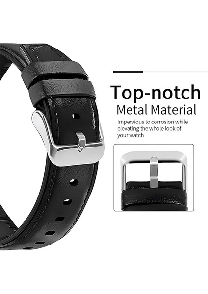 Fosil FS4657 Siyah Renk Hakiki Deri Silikon Kaplama Saat Kordonu Kayışı 46MM modelleri