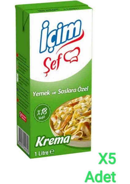 Şef Krema % 18 Yağlı 1lt x 5 Adet