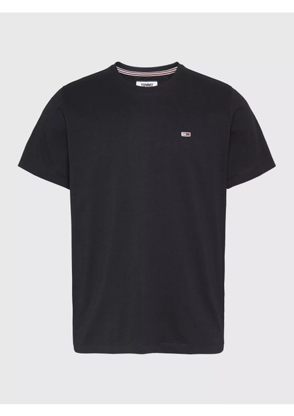 Tommy Hilfiger Erkek Tjm Slim Jersey C Yaka Ekstra T-Shirt - Siyah