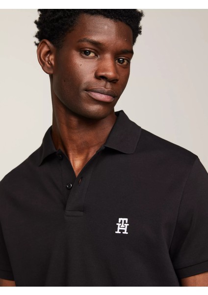 Erkek Imd Interlock Reg Polo Siyah T-Shirt