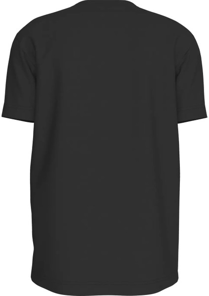 Erkek Dısrupted Outline Monologo T-Shirt - Siyah