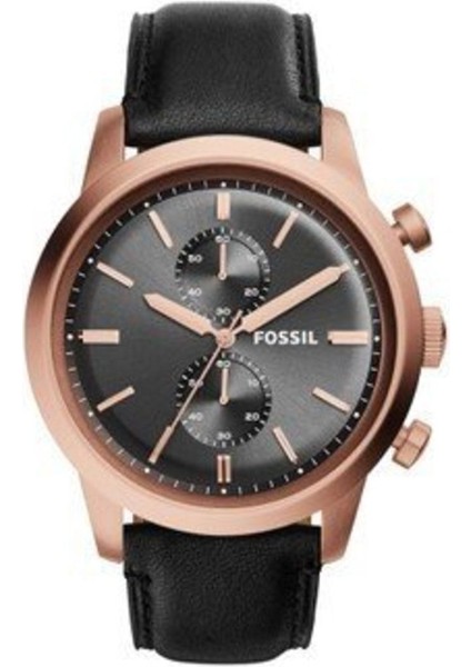 Fossil FS4545 Siyah Renk Hakiki Deri Silikon Kaplama Saat Kordonu Kayışı 46MM indirimleri