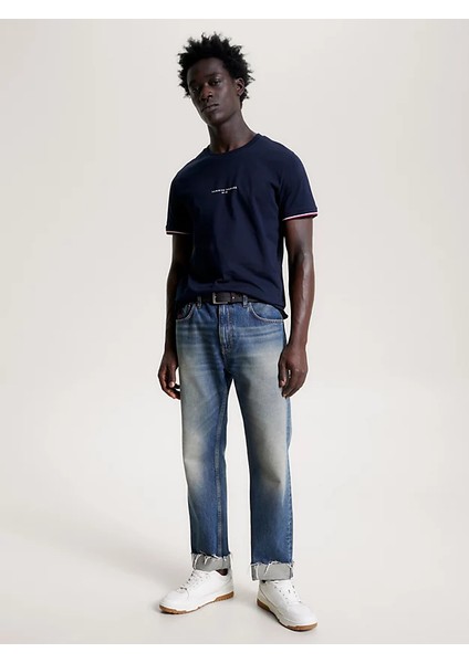 Erkek Th Logo Slim Fit T-Shirt - Lacivert fiyatları