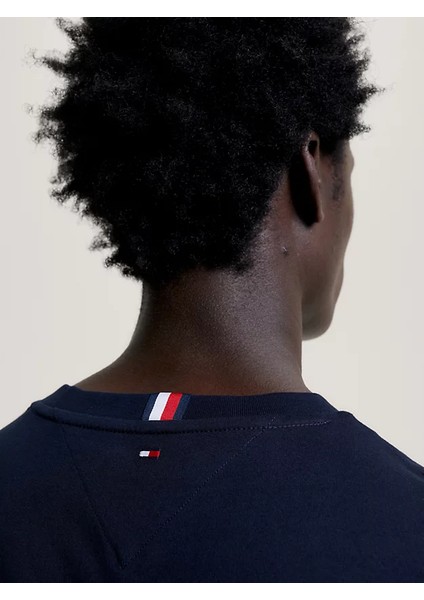 Erkek Th Logo Slim Fit T-Shirt - Lacivert fırsatları