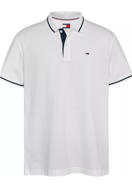 Erkek Tjm Reg Tıppıng Polo Polo T-Shirt-Beyaz