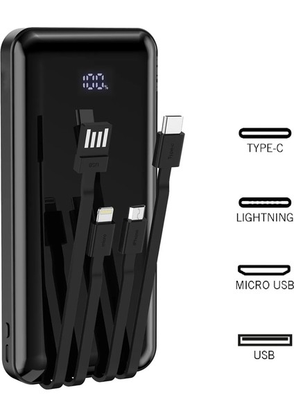 The Wlue 10000 Mah 3in1 2.1A Digital Göstergeli Powerbank