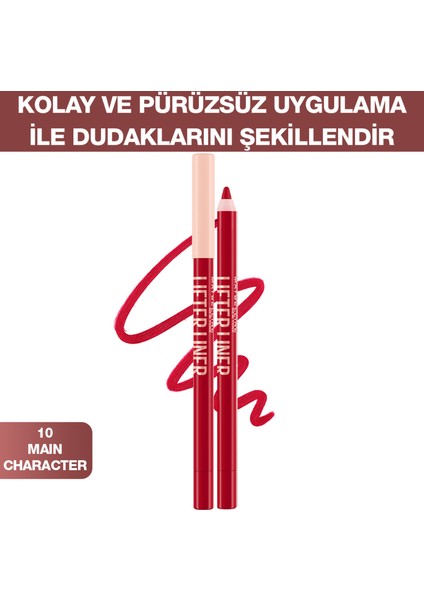 Maybelline New York Lifter Liner Kırmızı Dudak Kalemi- 10 Main Character