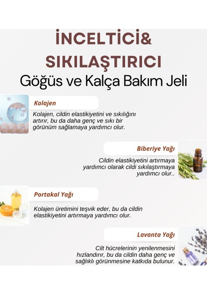 Inceltici, Sıkılaştırıcı, Toparlayıcı Göğüs ve Kalça Bakım Jeli 100 ml