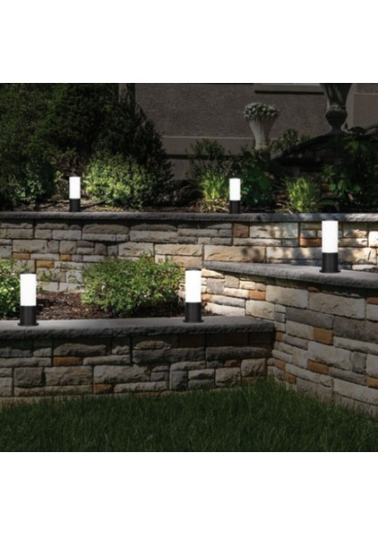 Tekno Trust Setüstü Aydınlatmalar Bahçe Set Üstü Armatür Kule Kısa Siyah IP54 29CM E27 60 Watt