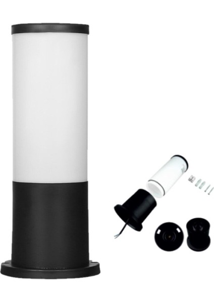 Tekno Trust Setüstü Aydınlatmalar Bahçe Set Üstü Armatür Kule Kısa Siyah IP54 29CM E27 60 Watt fiyatları