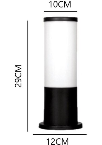 Tekno Trust Setüstü Aydınlatmalar Bahçe Set Üstü Armatür Kule Kısa Siyah IP54 29CM E27 60 Watt modelleri