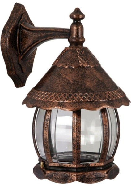 Tekno Trust Aplikler Bahçe Aydınlatması - Teras Balkon Bahçe Park Lambası - Eskitme Bahçe Duvar Apliği 829 E27