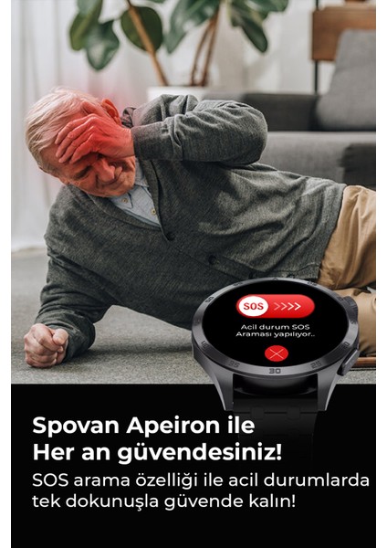 Apeiron Sesli Görüşme Bt 5.3 Tansiyon Ölçer Türkçe Çelik Akıllı Saat