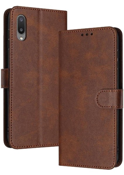 Kart Yuvası ile Toka Kickstand ile Samsung Galaxy A02/M02 Için Flip Case (Yurt Dışından)