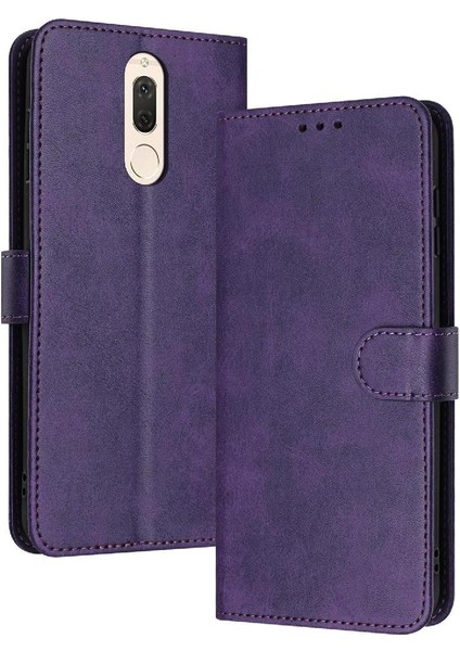 Huawei Mate 10 Lite Için Flip Case Pu Deri Saf Renk Toka ile (Yurt Dışından)