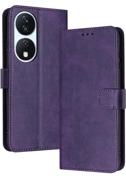 Kart Yuvası ile Onur X7B Için Flip Case Pu Deri Toka ile Saf Renk (Yurt Dışından)