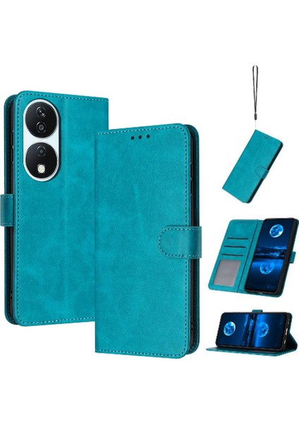 Kart Yuvası ile Onur X7B Için Flip Case Pu Deri Toka ile Saf Renk (Yurt Dışından)