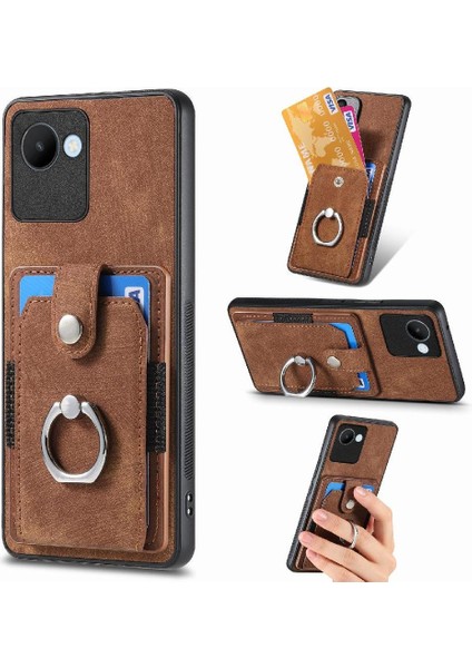 Realme C30 Için Kılıf Halka Tutucu Standı Crad Yuvası Manyetik Araç Montaj (Yurt Dışından)