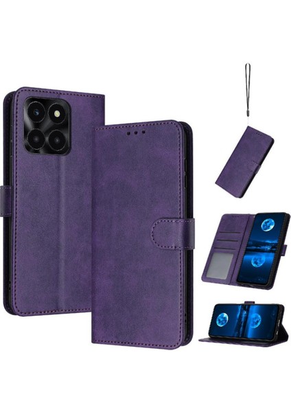 Toka ile Kart Yuvası Saf Renk Kickstand ile Onur X6A Için Flip Case (Yurt Dışından)