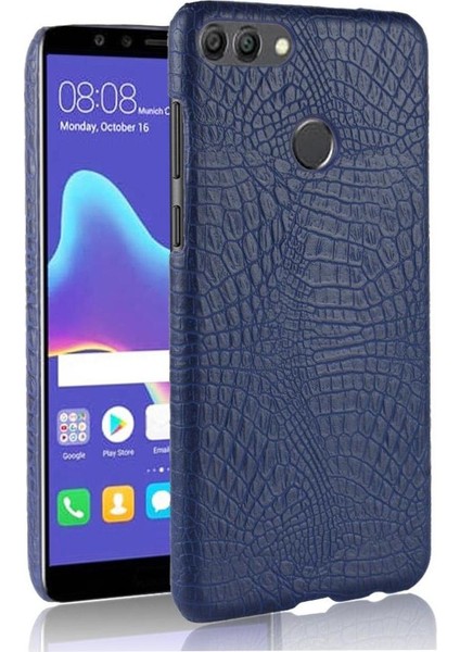 Huawei Y9 2018 Klasik Timsah Moda Kapak Için Şık Klasik Kılıf (Yurt Dışından)