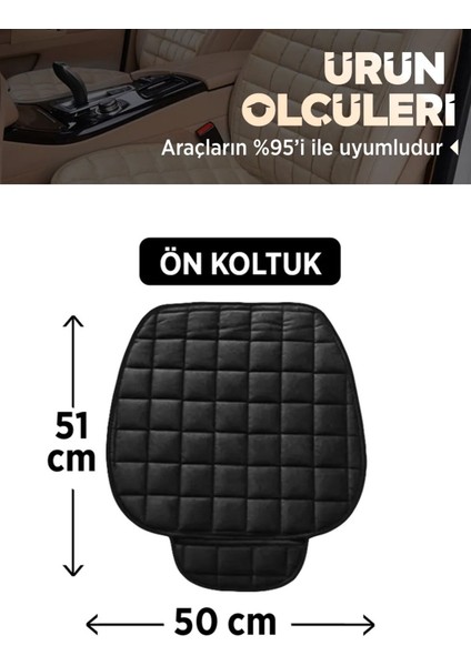 Kadife Premium Cepli Terletmez Ortopedik Oto Koltuk Minderi - 1 Adet - Antrasit Universal