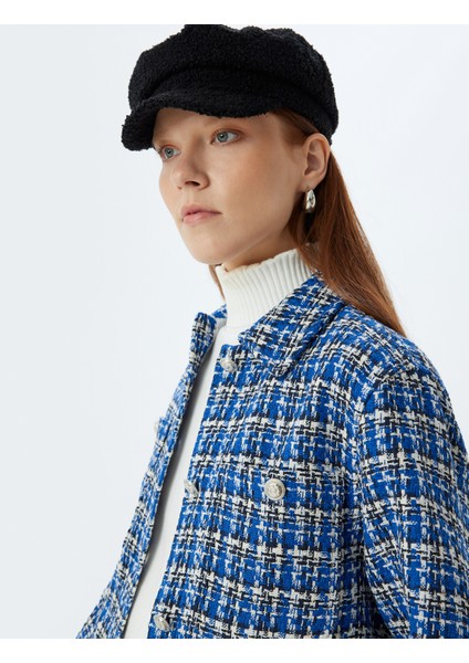 Tüvit Gömlek Ceket Cep Detaylı Uzun Kollu