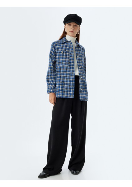 Tüvit Gömlek Ceket Cep Detaylı Uzun Kollu fiyatları