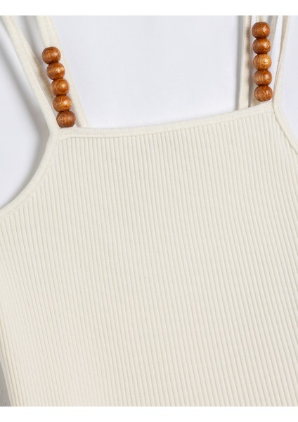 Askılı Atlet Ribanalı Yuvarlak Yaka Boncuk Detaylı modelleri