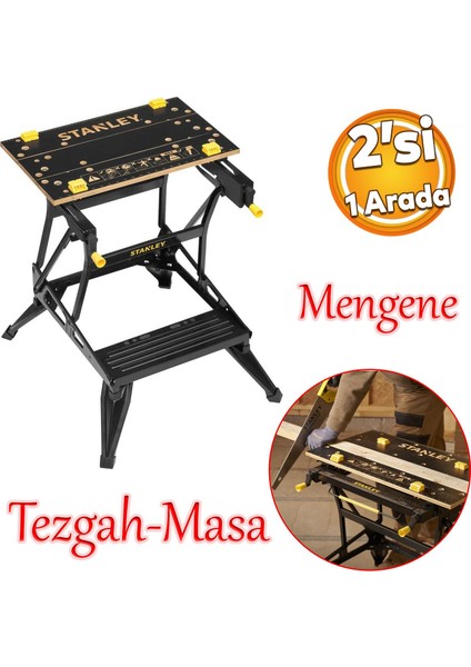 Ikisi Bir Arada Katlanır Mengene Ayaklı Masa Katlanabilir Çalışma Tezgahı 250 kg 1 Takım