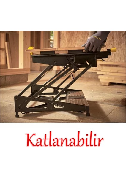 Ikisi Bir Arada Katlanır Mengene Ayaklı Masa Katlanabilir Çalışma Tezgahı 250 kg 1 Takım