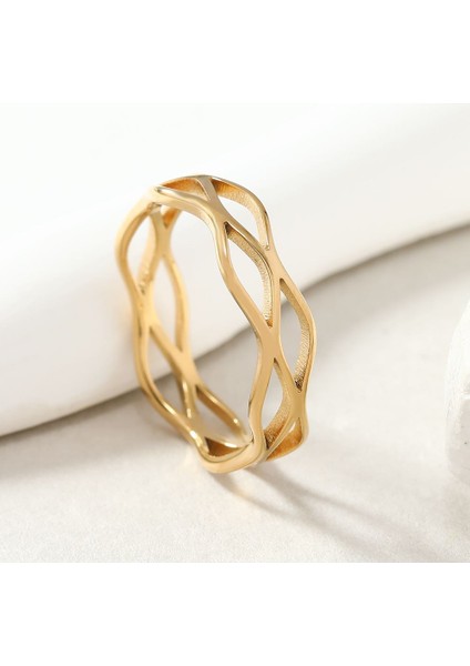 Çelik Gold Sarmal Model Bayan Yüzük EV29SR fiyatları
