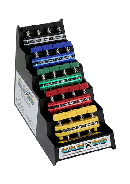 Digi-Flex El Egzersiz Aleti - 5'li Set (Sarı, Kırmızı, Yeşil, Mavi, Siyah), Plastik Raflı: