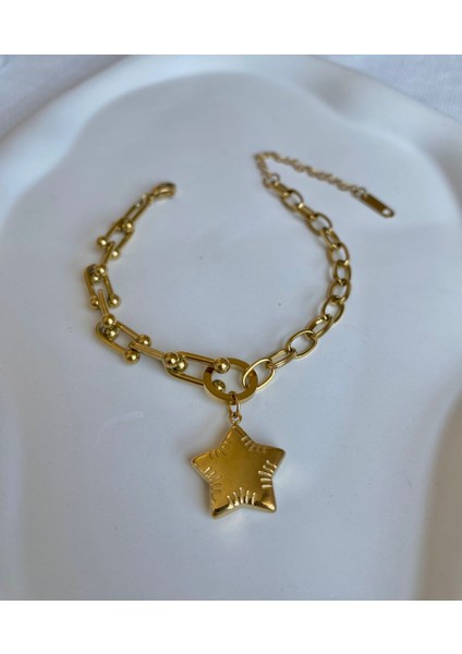 Kadın Çelik Bileklik Tfany Geçme Zincir Yıldız Bileklik fiyatları