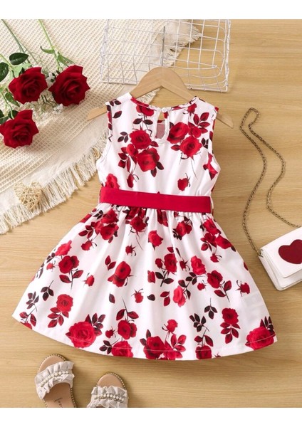 Kız Çocuk Çiçek Baskılı Elbise fiyatları