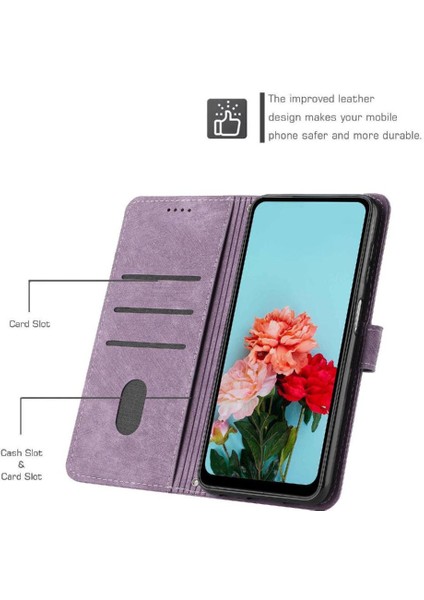 Samsung Galaxy S24 Fe Kickstand Kart Ekleme Pu Deri Için Flip Case (Yurt Dışından)