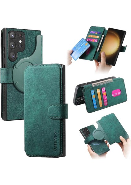 Samsung Galaxy S23 Için Flip Case Ultra Cüzdan Kart Standı Mıknatıs Koruyucu (Yurt Dışından)