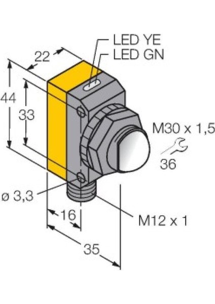 3071561 QS30EXQ Fotoelektrik Sensör – Karşı Modu Sensör (Verici)