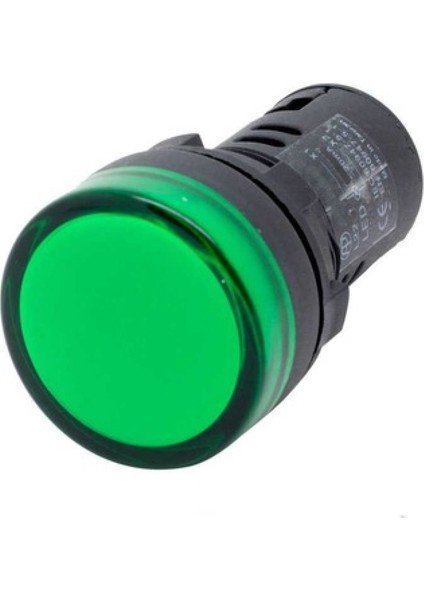 J8-220-Y / Metal LED Sinyal 220V Yeşil