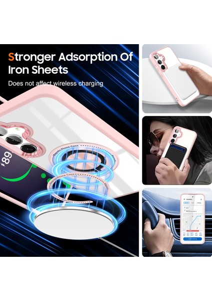 Samsung Galaxy S23 Fe Kılıf Manyetik Halka Tutucu Kickstand Pc+Tpu Telefon Kapağı-Pembe (Yurt Dışından) fırsatları