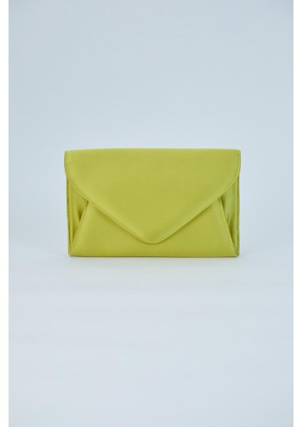 Kadın Yeşil Tek Gözlü Astarlı Saten Zarf Tasarımlı El Çantası Abiye Çanta Clutch Portföy modelleri
